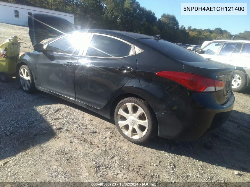 5NPDH4AE1CH121400 2012 Hyundai Elantra Limited