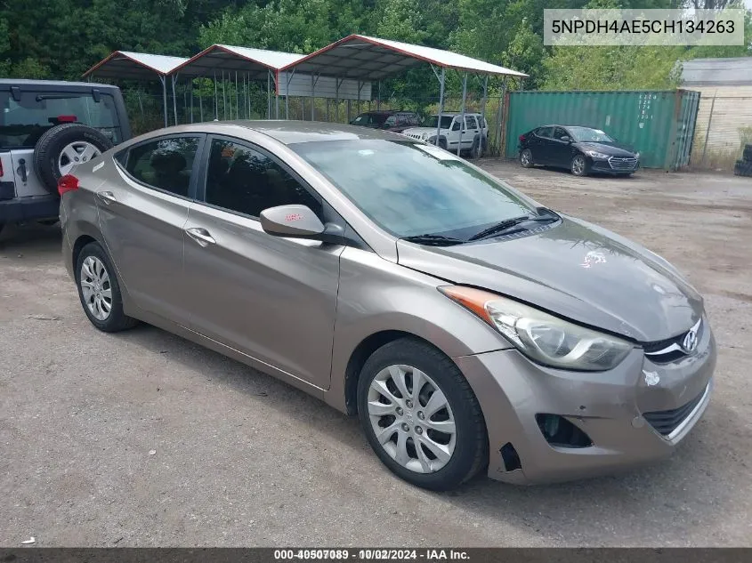 5NPDH4AE5CH134263 2012 Hyundai Elantra Gls Pzev