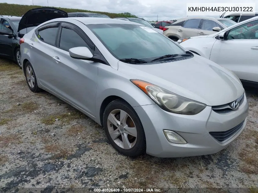 KMHDH4AE3CU301222 2012 Hyundai Elantra Gls/Limited