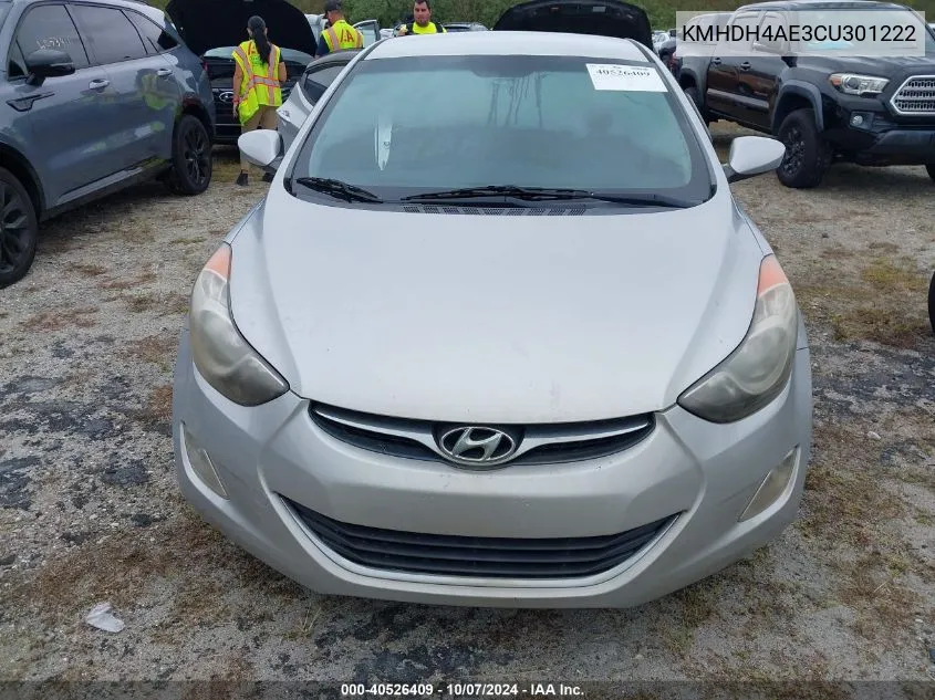 KMHDH4AE3CU301222 2012 Hyundai Elantra Gls/Limited