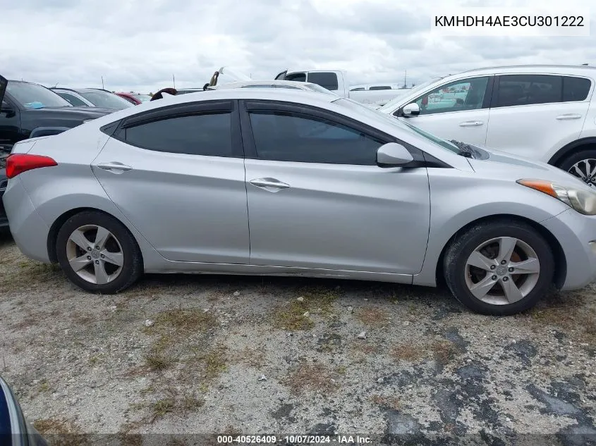 KMHDH4AE3CU301222 2012 Hyundai Elantra Gls/Limited