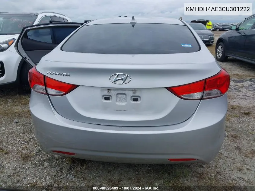 KMHDH4AE3CU301222 2012 Hyundai Elantra Gls/Limited