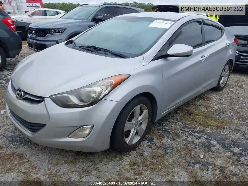 KMHDH4AE3CU301222 2012 Hyundai Elantra Gls/Limited