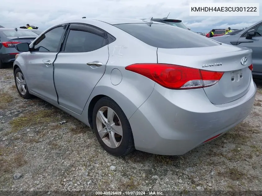 KMHDH4AE3CU301222 2012 Hyundai Elantra Gls/Limited