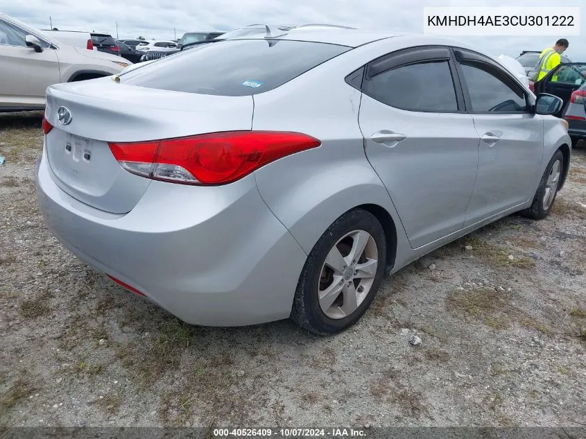 KMHDH4AE3CU301222 2012 Hyundai Elantra Gls/Limited