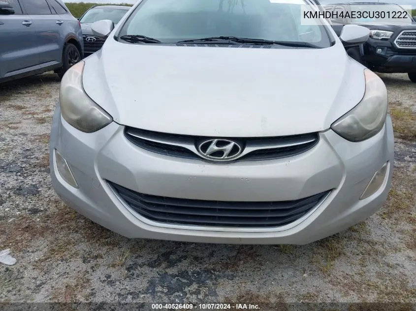 KMHDH4AE3CU301222 2012 Hyundai Elantra Gls/Limited