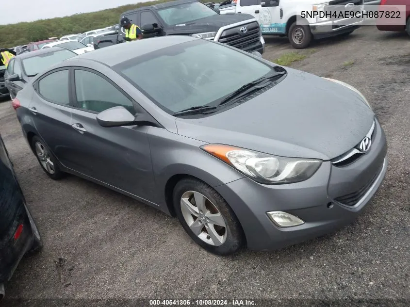 2012 Hyundai Elantra Gls/Limited VIN: 5NPDH4AE9CH087822 Lot: 40541306