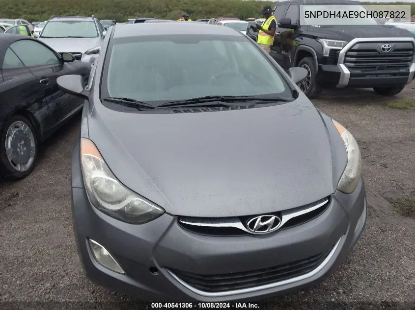 2012 Hyundai Elantra Gls/Limited VIN: 5NPDH4AE9CH087822 Lot: 40541306