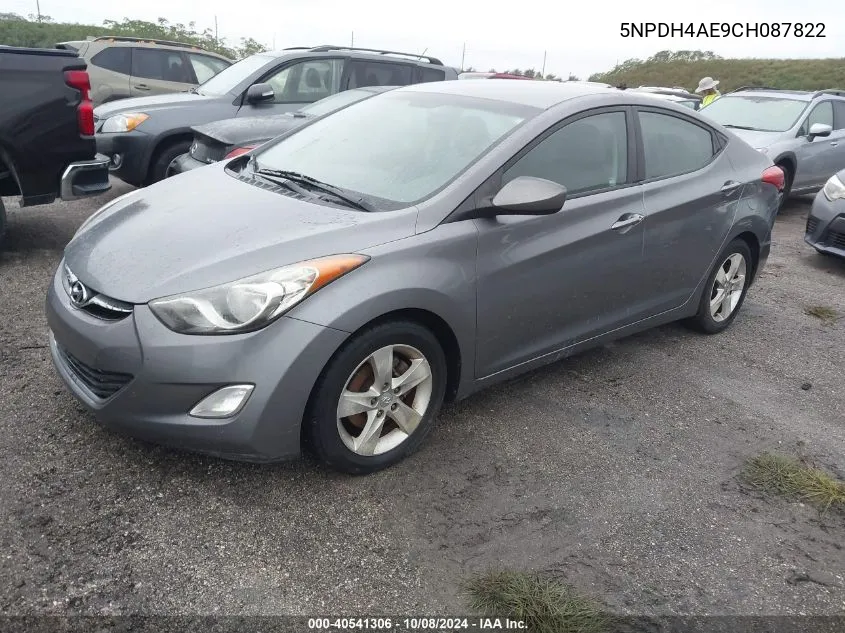 2012 Hyundai Elantra Gls/Limited VIN: 5NPDH4AE9CH087822 Lot: 40541306