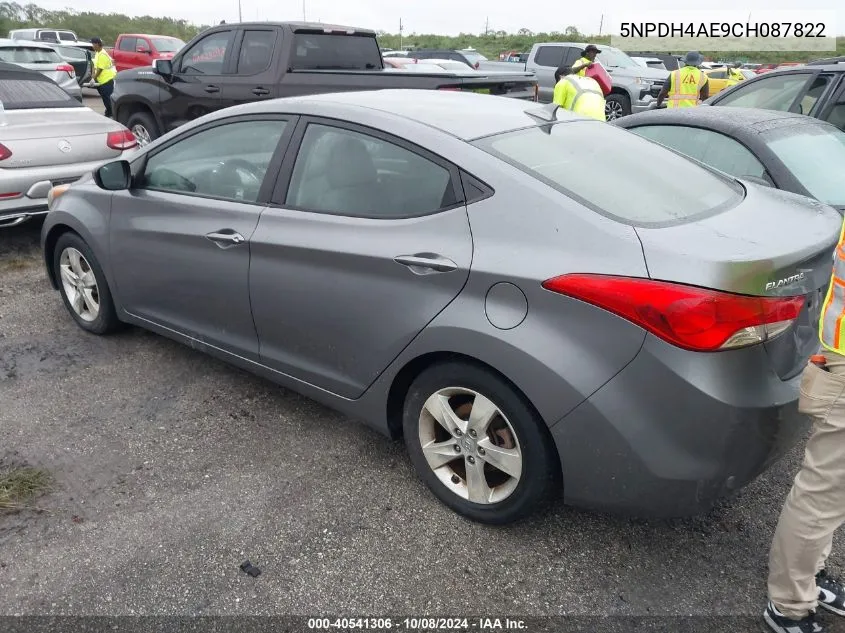 2012 Hyundai Elantra Gls/Limited VIN: 5NPDH4AE9CH087822 Lot: 40541306