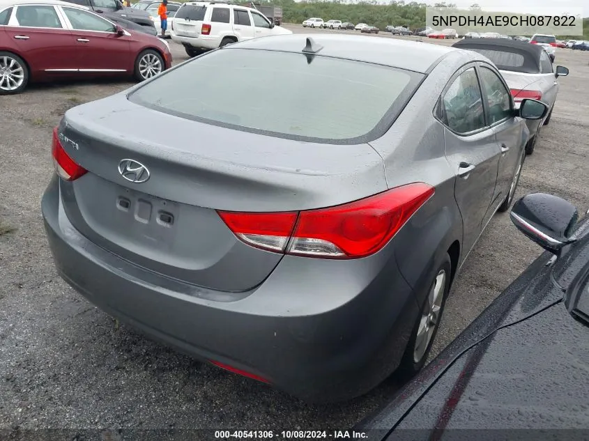 2012 Hyundai Elantra Gls/Limited VIN: 5NPDH4AE9CH087822 Lot: 40541306