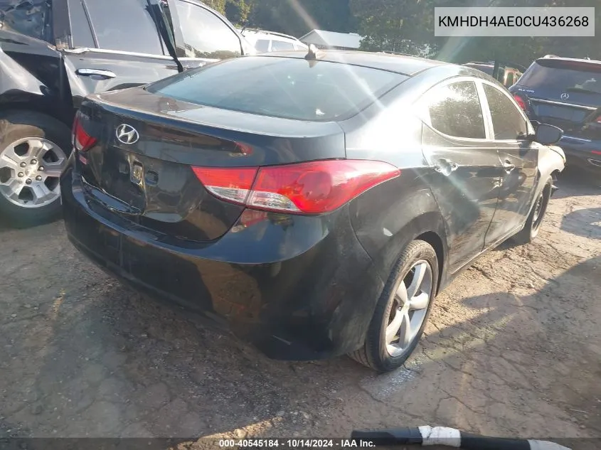 KMHDH4AE0CU436268 2012 Hyundai Elantra Gls (Ulsan Plant)