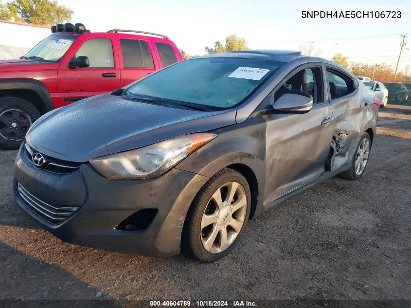 5NPDH4AE5CH106723 2012 Hyundai Elantra Limited