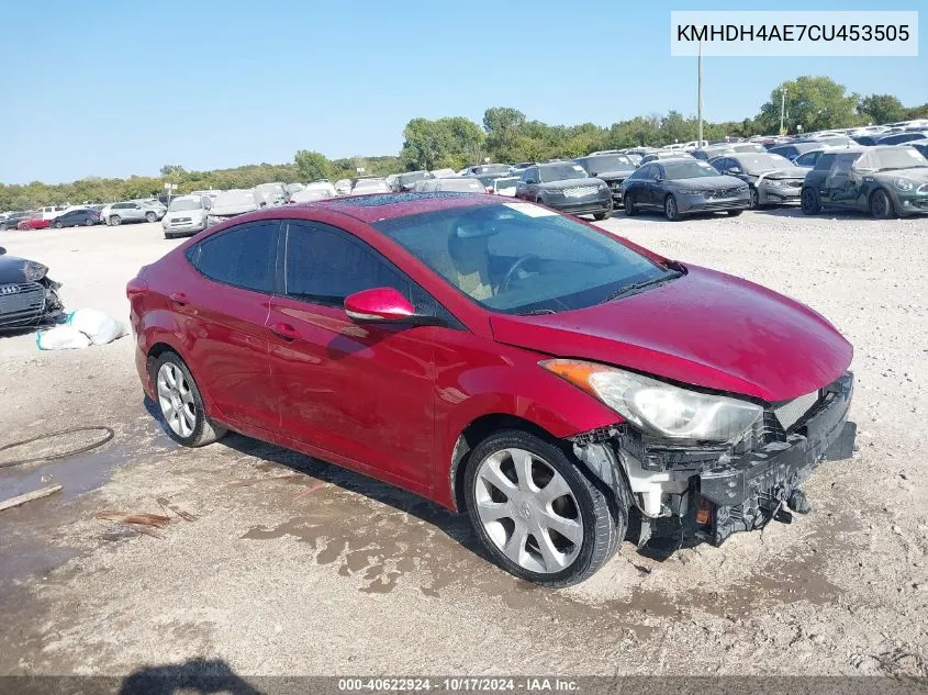 KMHDH4AE7CU453505 2012 Hyundai Elantra Limited (Ulsan Plant)