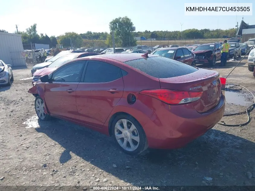 KMHDH4AE7CU453505 2012 Hyundai Elantra Limited (Ulsan Plant)