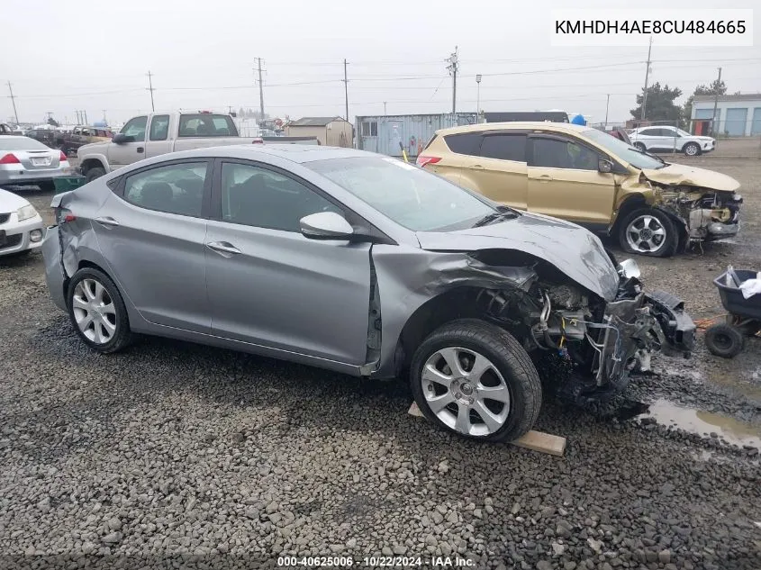 KMHDH4AE8CU484665 2012 Hyundai Elantra Limited (Ulsan Plant)