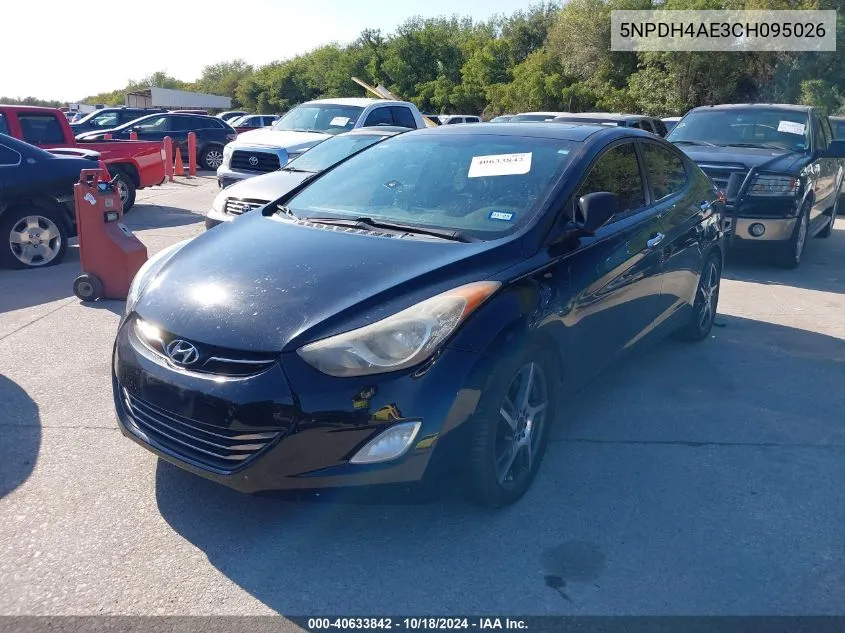 2012 Hyundai Elantra Limited VIN: 5NPDH4AE3CH095026 Lot: 40633842