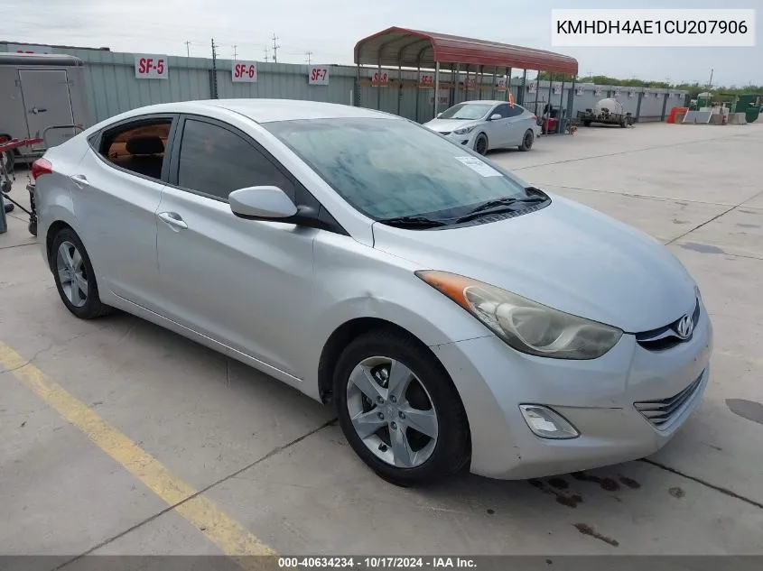 2012 Hyundai Elantra Gls (Ulsan Plant) VIN: KMHDH4AE1CU207906 Lot: 40634234