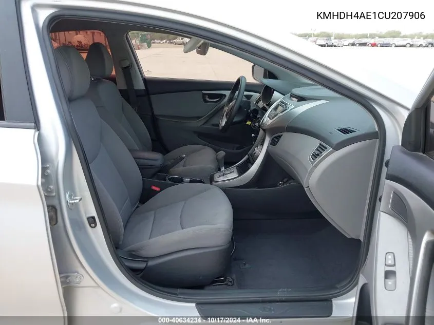 2012 Hyundai Elantra Gls (Ulsan Plant) VIN: KMHDH4AE1CU207906 Lot: 40634234