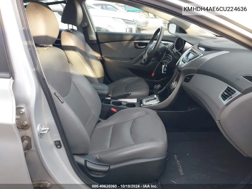 KMHDH4AE6CU224636 2012 Hyundai Elantra Limited (Ulsan Plant)