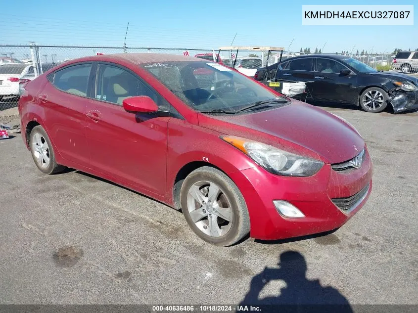 KMHDH4AEXCU327087 2012 Hyundai Elantra Gls (Ulsan Plant)