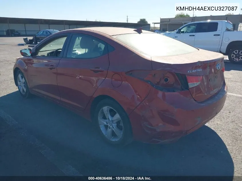 KMHDH4AEXCU327087 2012 Hyundai Elantra Gls (Ulsan Plant)