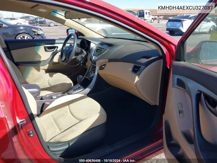 KMHDH4AEXCU327087 2012 Hyundai Elantra Gls (Ulsan Plant)