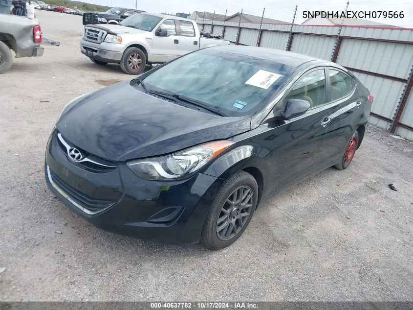 2012 Hyundai Elantra Gls VIN: 5NPDH4AEXCH079566 Lot: 40637782