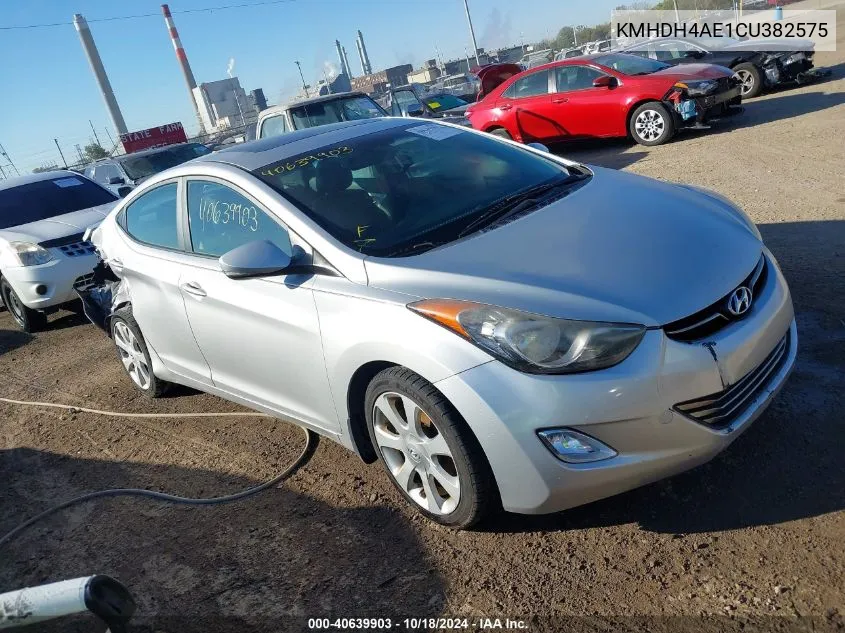 2012 Hyundai Elantra Limited (Ulsan Plant) VIN: KMHDH4AE1CU382575 Lot: 40639903