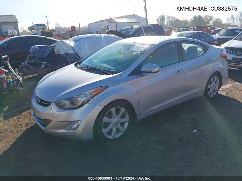 2012 Hyundai Elantra Limited (Ulsan Plant) VIN: KMHDH4AE1CU382575 Lot: 40639903