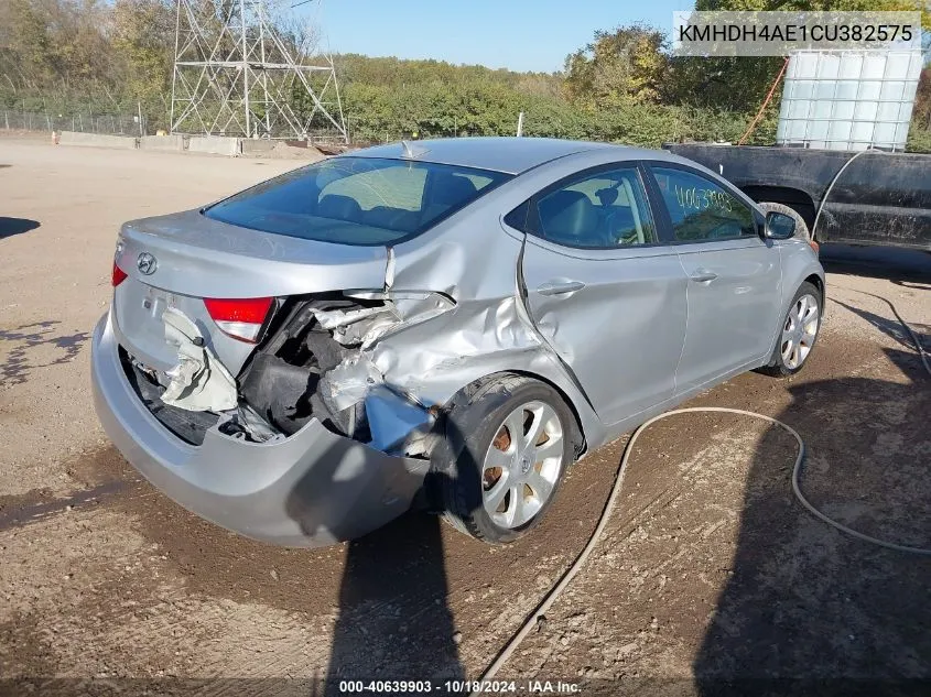 2012 Hyundai Elantra Limited (Ulsan Plant) VIN: KMHDH4AE1CU382575 Lot: 40639903