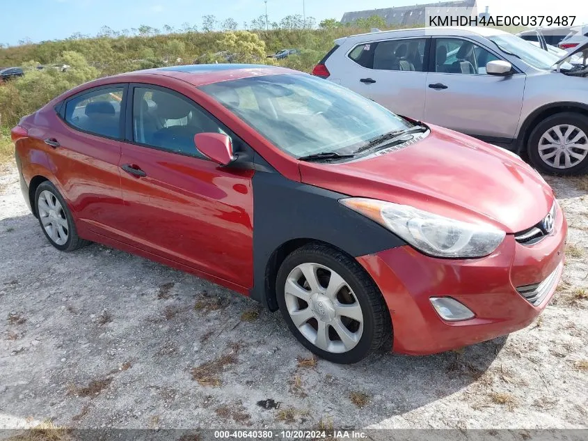 2012 Hyundai Elantra Gls/Limited VIN: KMHDH4AE0CU379487 Lot: 40640380