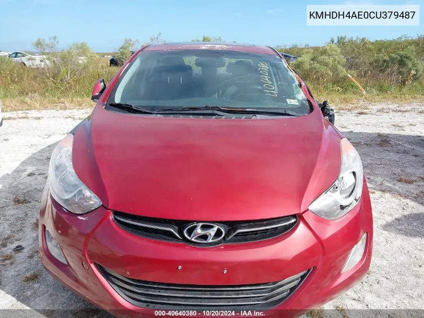 KMHDH4AE0CU379487 2012 Hyundai Elantra Gls/Limited