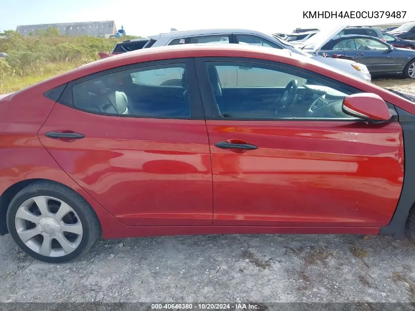 KMHDH4AE0CU379487 2012 Hyundai Elantra Gls/Limited