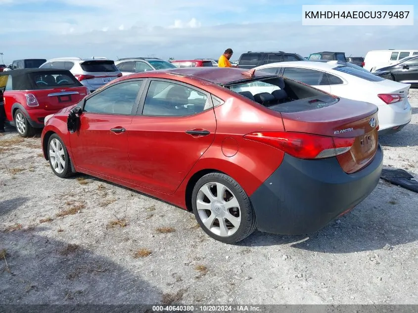 KMHDH4AE0CU379487 2012 Hyundai Elantra Gls/Limited