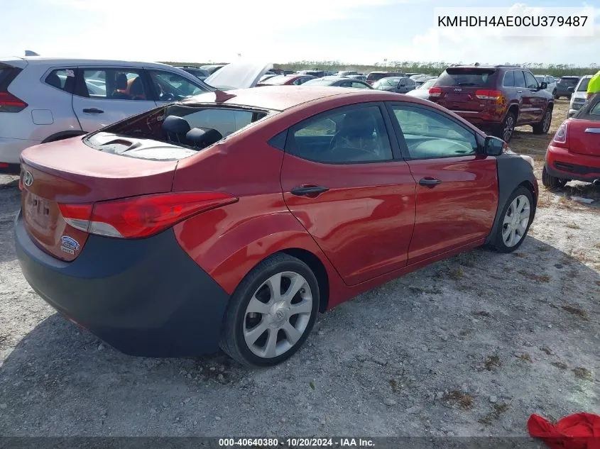 KMHDH4AE0CU379487 2012 Hyundai Elantra Gls/Limited