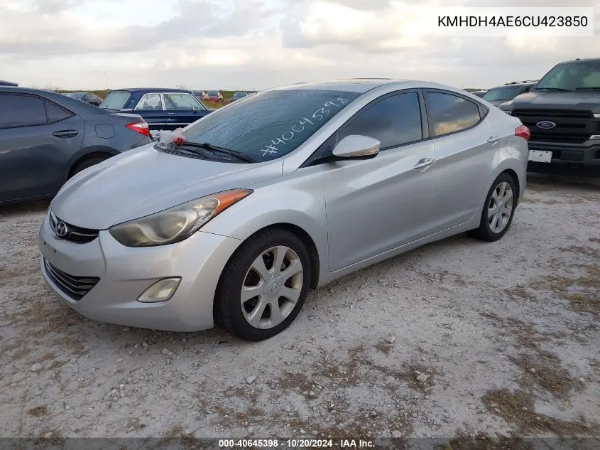 KMHDH4AE6CU423850 2012 Hyundai Elantra Gls/Limited