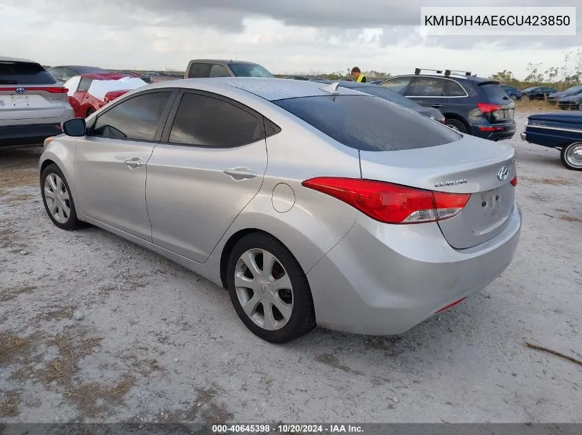 2012 Hyundai Elantra Gls/Limited VIN: KMHDH4AE6CU423850 Lot: 40645398