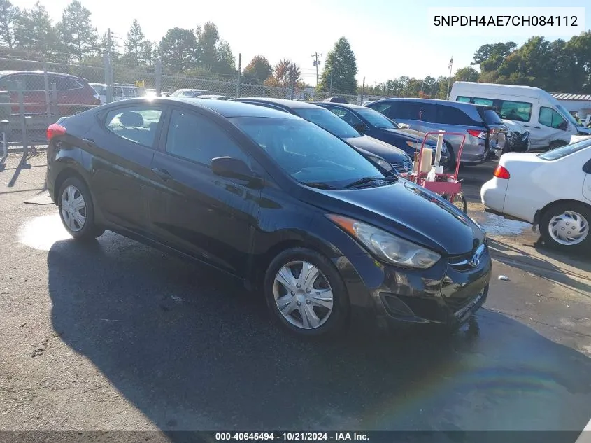 2012 Hyundai Elantra Gls VIN: 5NPDH4AE7CH084112 Lot: 40645494