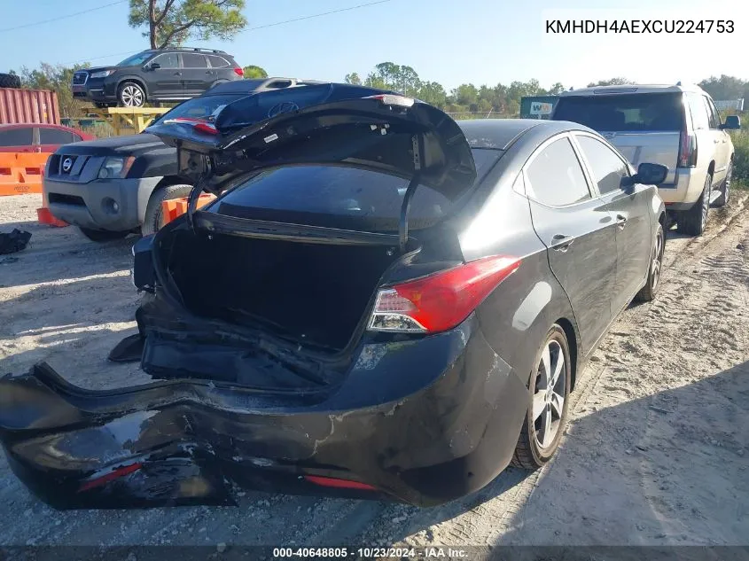 2012 Hyundai Elantra Gls/Limited VIN: KMHDH4AEXCU224753 Lot: 40648805