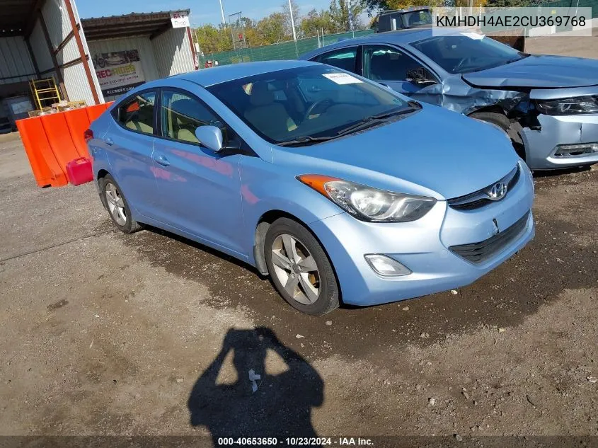 2012 Hyundai Elantra Gls (Ulsan Plant) VIN: KMHDH4AE2CU369768 Lot: 40653650