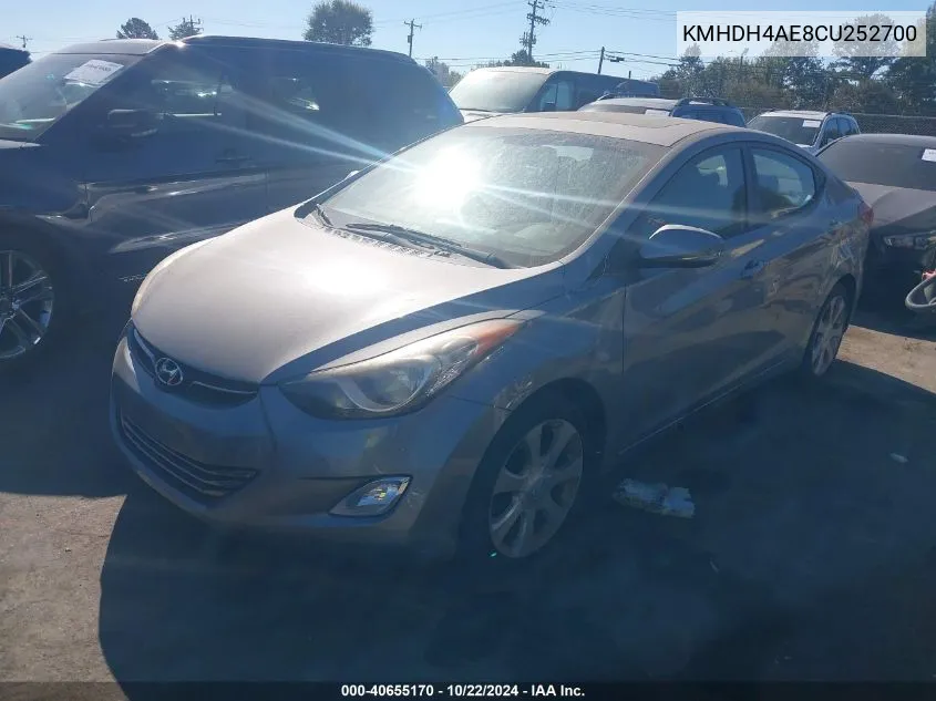 KMHDH4AE8CU252700 2012 Hyundai Elantra Limited (Ulsan Plant)