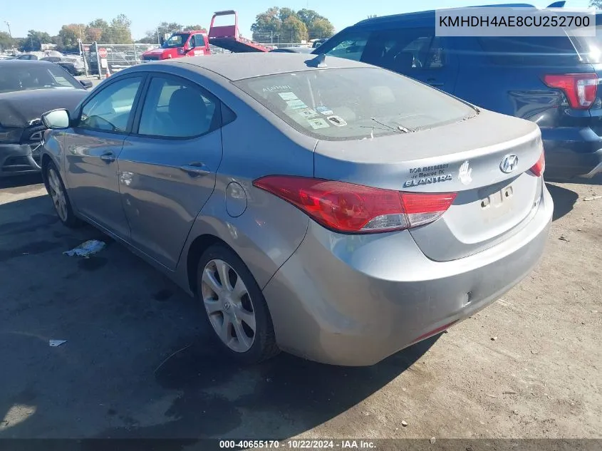 KMHDH4AE8CU252700 2012 Hyundai Elantra Limited (Ulsan Plant)