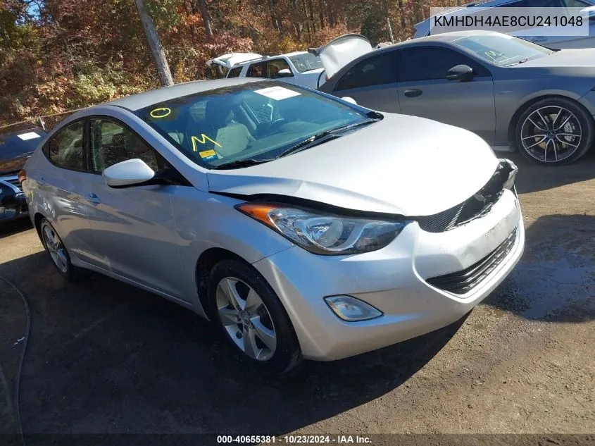 2012 Hyundai Elantra Gls (Ulsan Plant) VIN: KMHDH4AE8CU241048 Lot: 40655381