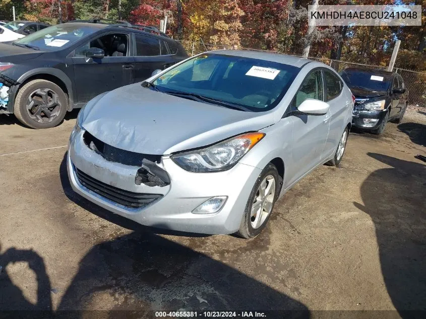 2012 Hyundai Elantra Gls (Ulsan Plant) VIN: KMHDH4AE8CU241048 Lot: 40655381