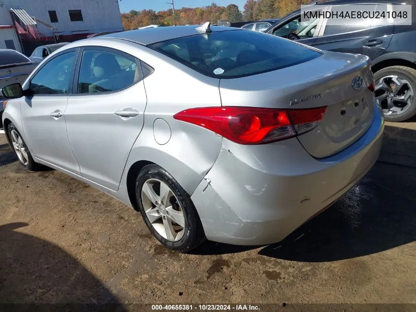 2012 Hyundai Elantra Gls (Ulsan Plant) VIN: KMHDH4AE8CU241048 Lot: 40655381