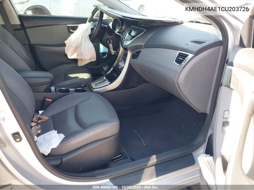 2012 Hyundai Elantra Limited (Ulsan Plant) VIN: KMHDH4AE1CU203726 Lot: 40660168