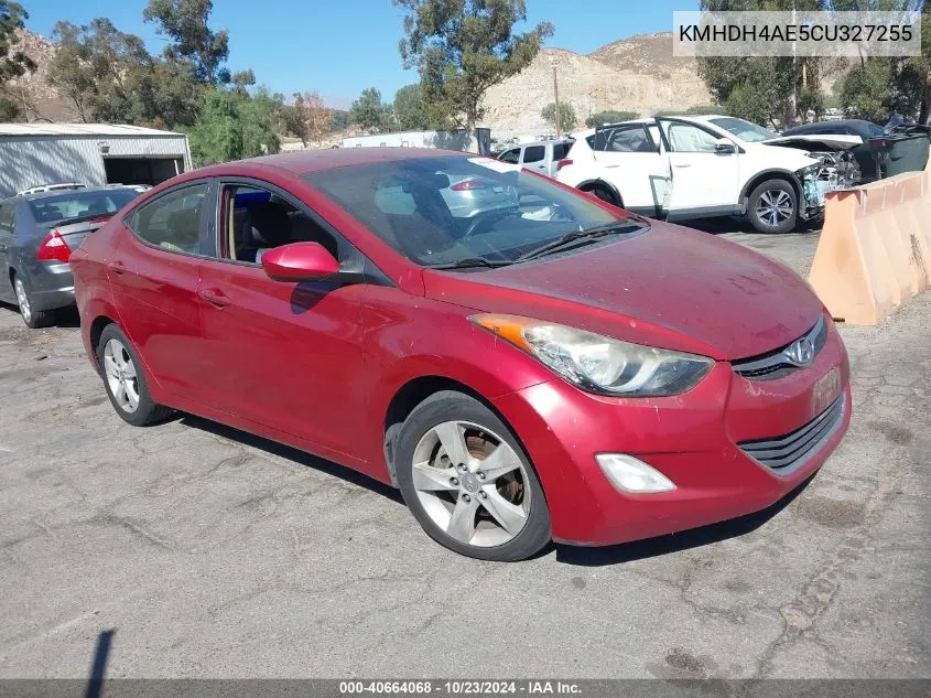 2012 Hyundai Elantra Gls (Ulsan Plant) VIN: KMHDH4AE5CU327255 Lot: 40664068