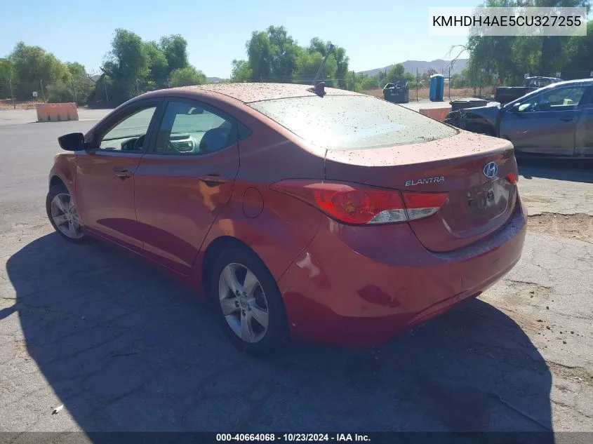 2012 Hyundai Elantra Gls (Ulsan Plant) VIN: KMHDH4AE5CU327255 Lot: 40664068