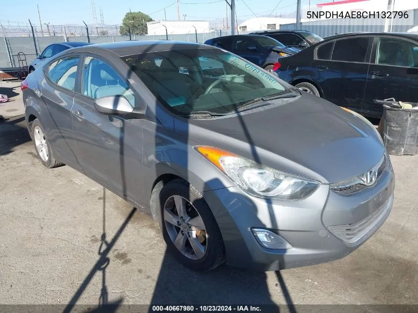 2012 Hyundai Elantra Gls VIN: 5NPDH4AE8CH132796 Lot: 40667980